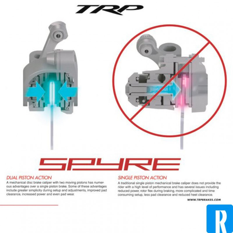 TRP Spyre schijfrem race/atb vóór zwart