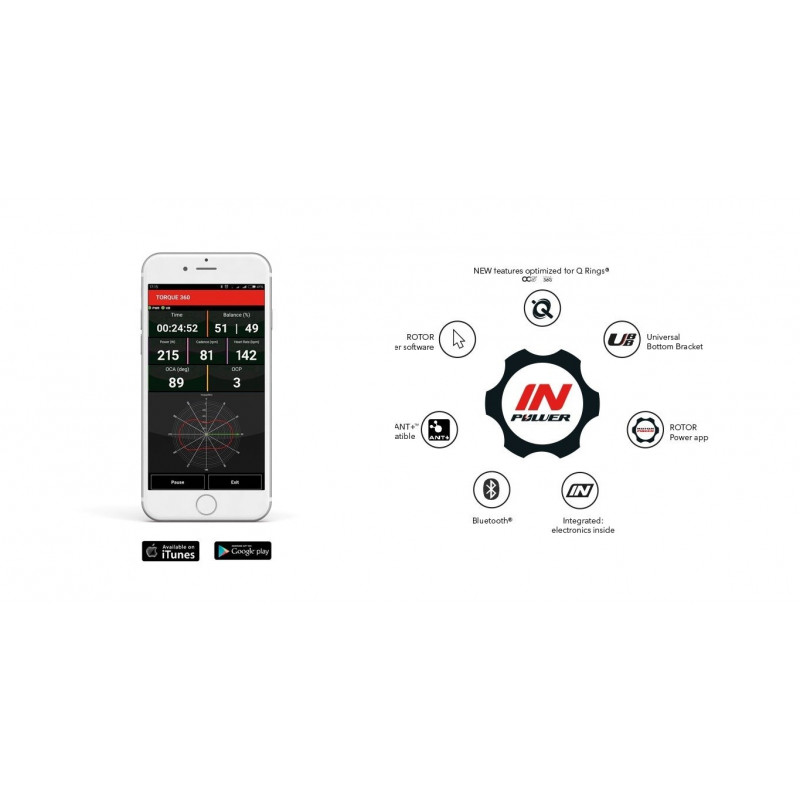 ROTOR INpower DM Road Crankset Kit Powermeter